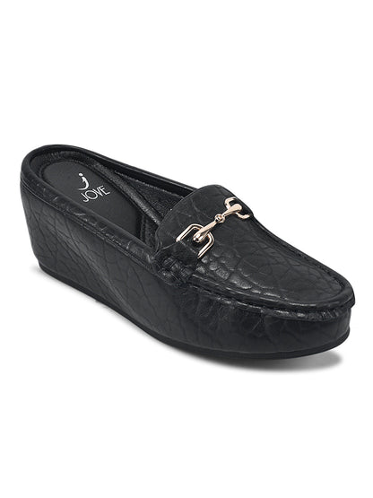 Women, Women Footwear, Black Loafers