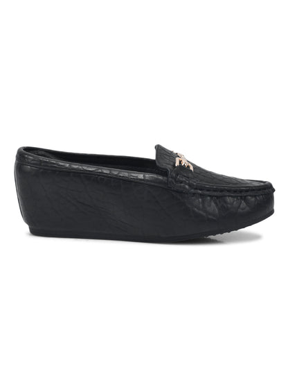 Women, Women Footwear, Black Loafers