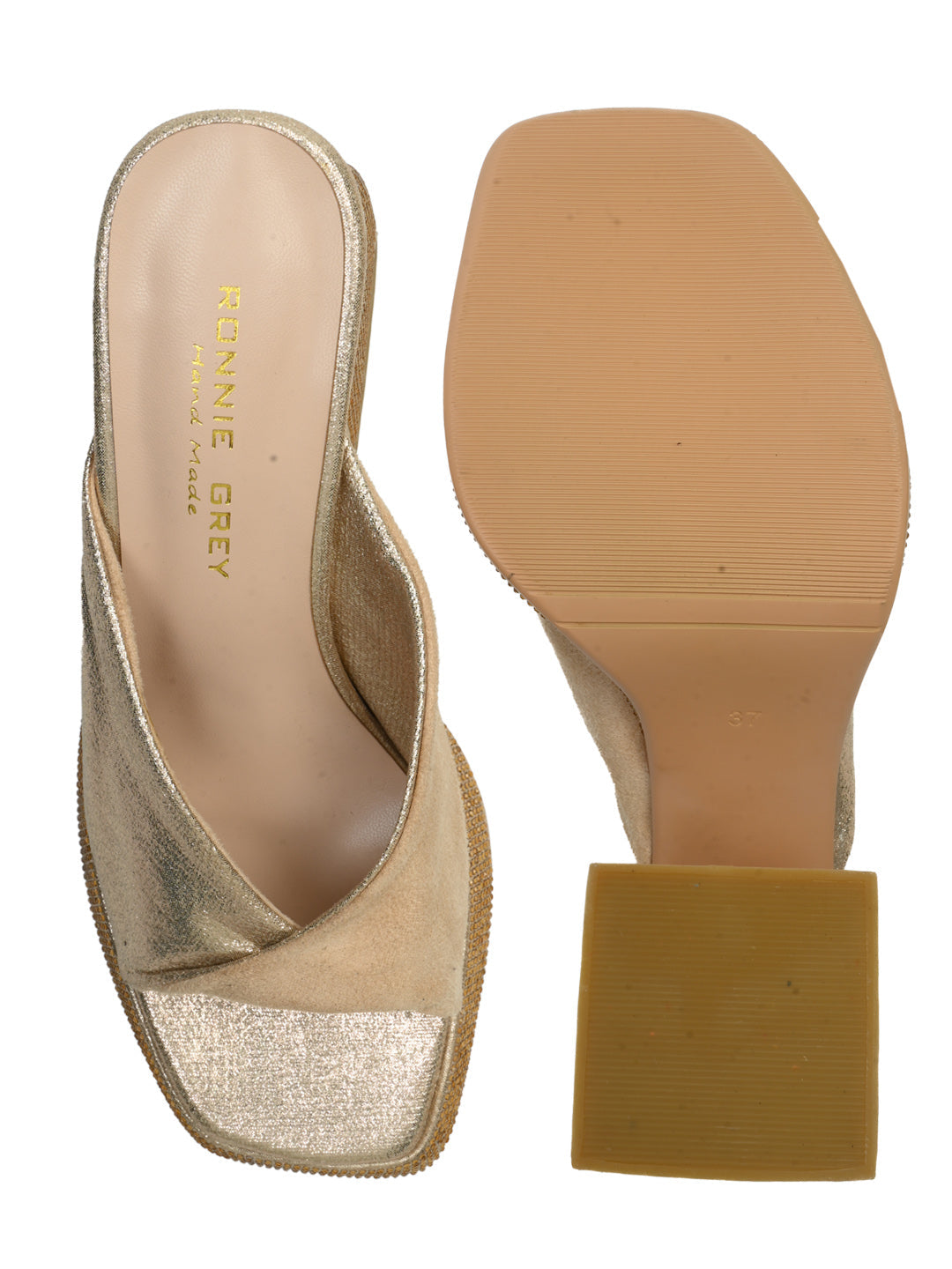 Women, Women Footwear, Gold Sandals