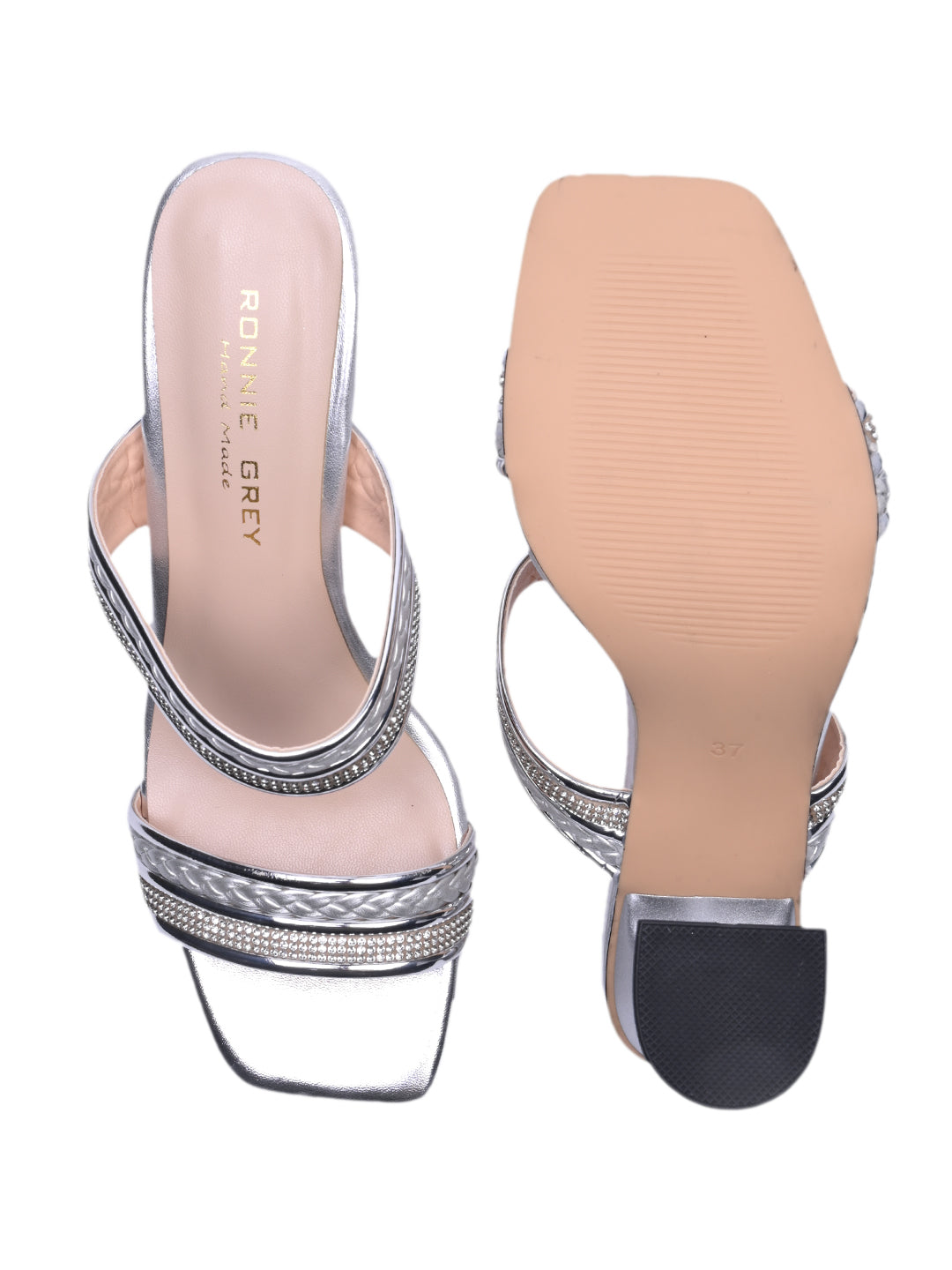 Women, Women Footwear, Silver Sandals