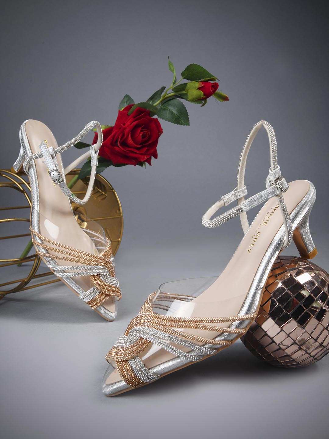 Women, Women Footwear, Silver Sandals