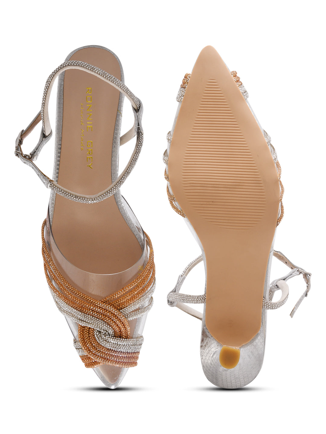 Women, Women Footwear, Silver Sandals