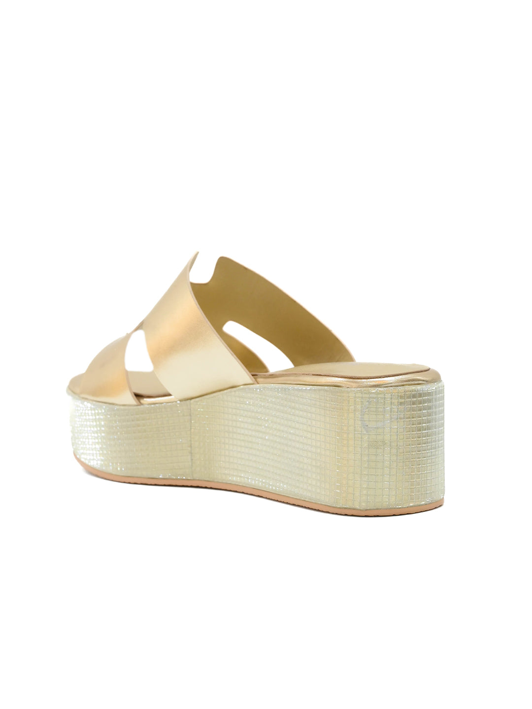 Women, Women Footwear, Gold Sandals