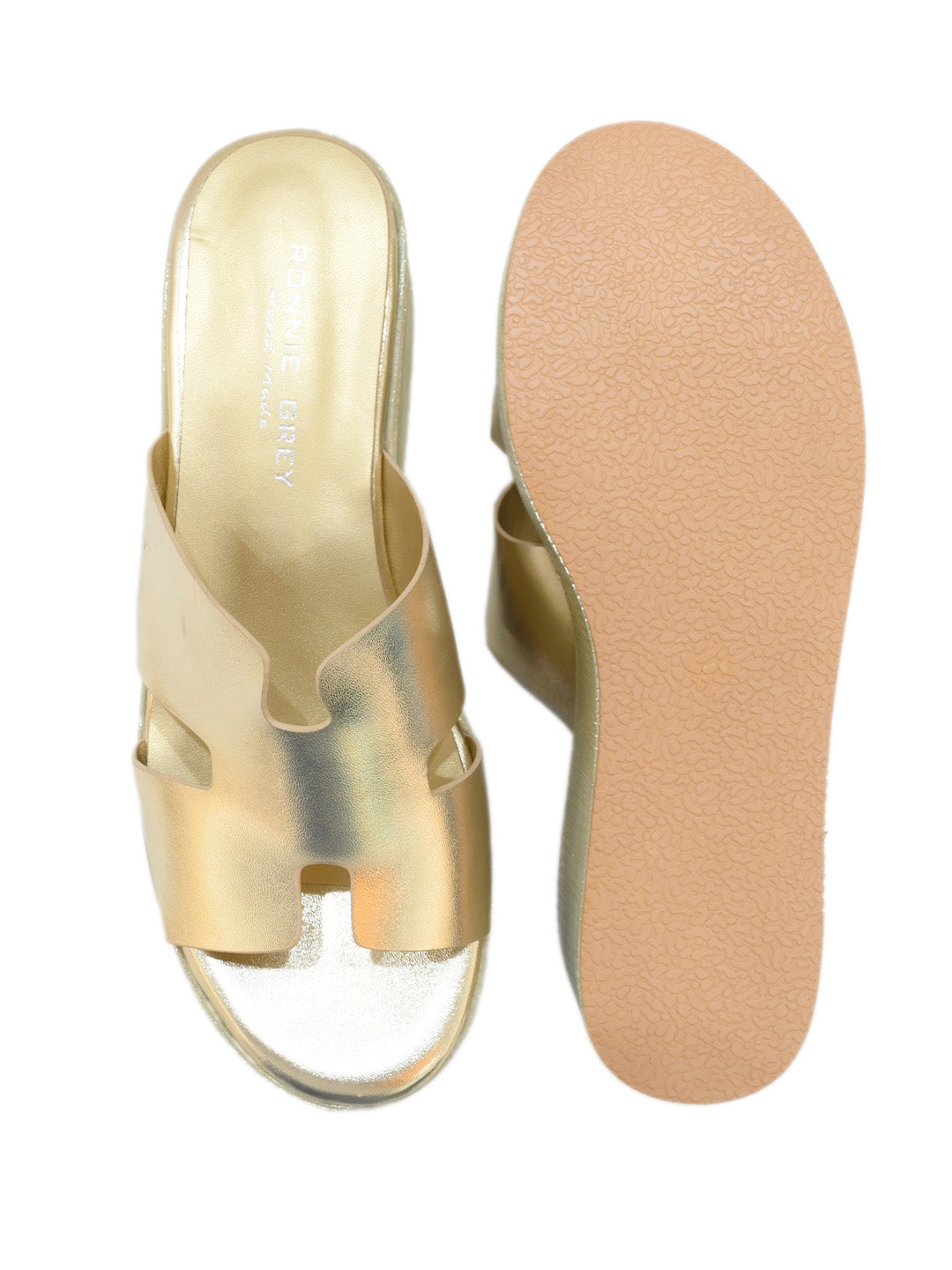 Women, Women Footwear, Gold Sandals