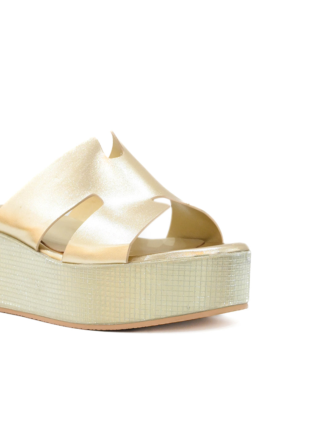 Women, Women Footwear, Gold Sandals