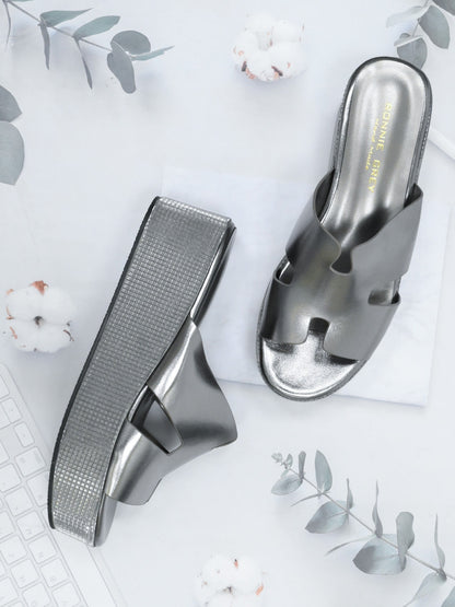 Women, Women Footwear, Silver Sandals