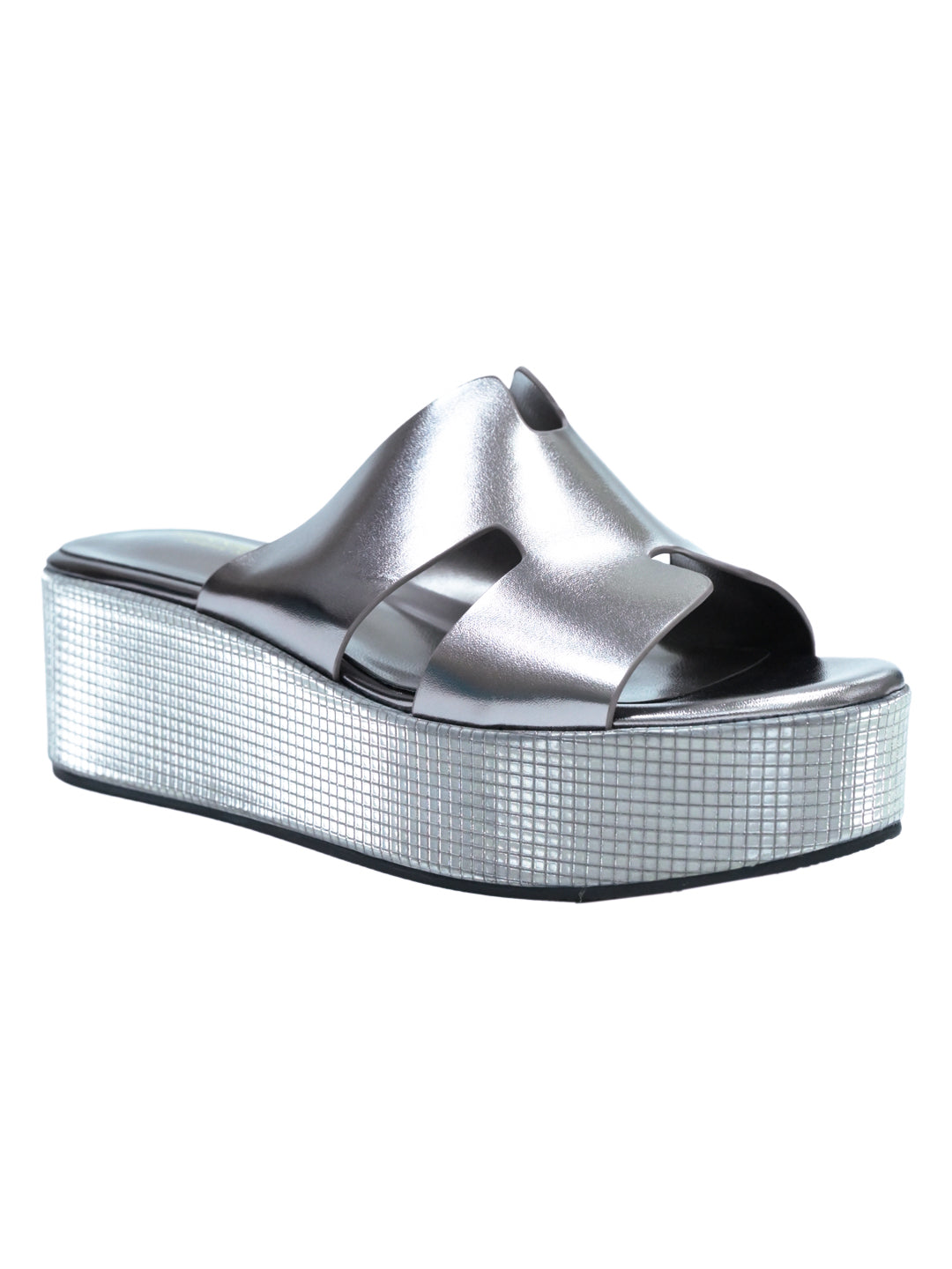 Women, Women Footwear, Silver Sandals
