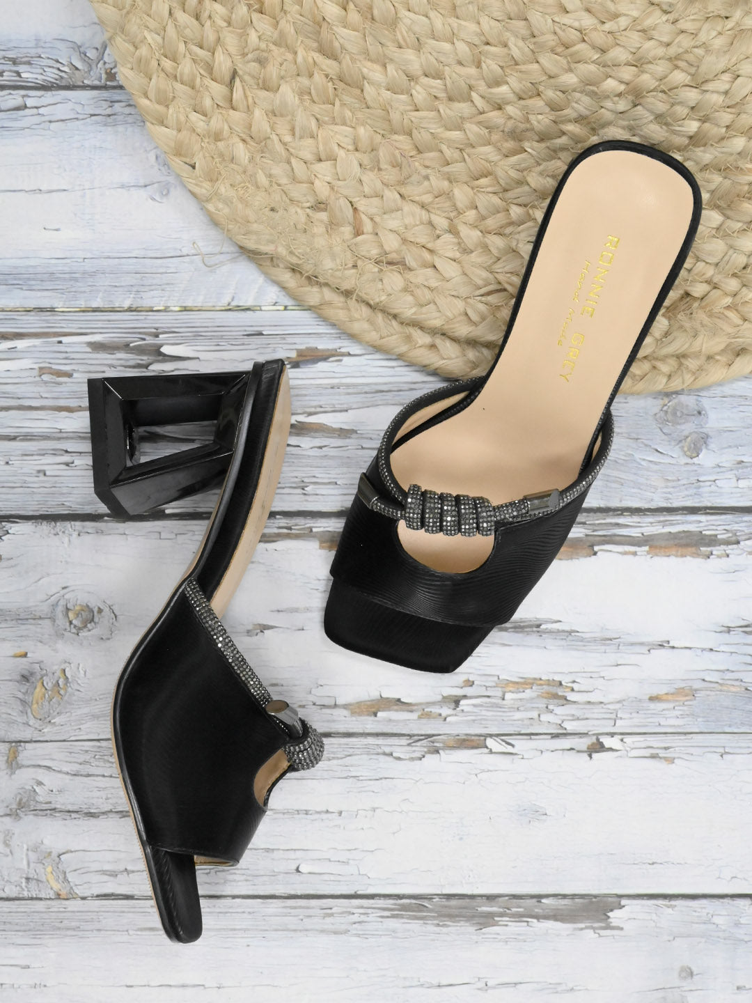 Women, Women Footwear, Black Sandals