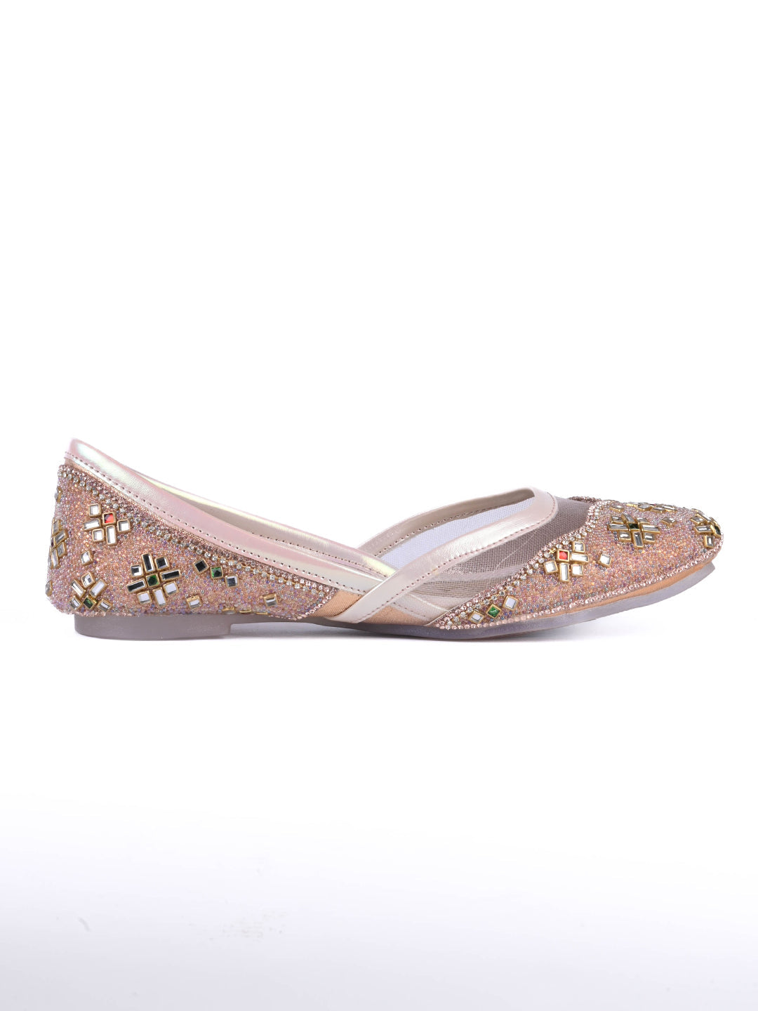 Women, Women Footwear, Rose Gold Mojaris