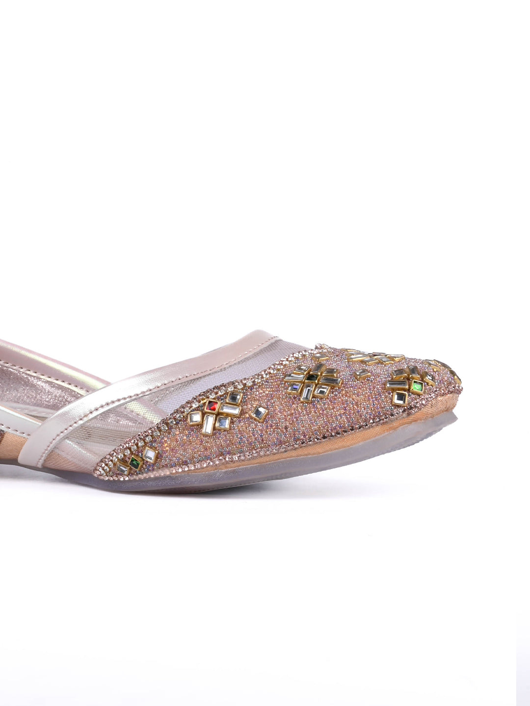 Women, Women Footwear, Rose Gold Mojaris