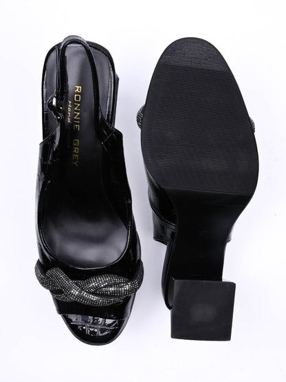 Women, Women Footwear, Black Sandals