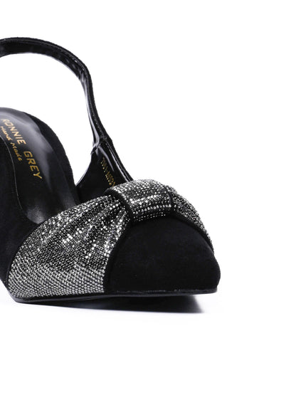 Women Black Solid Sandals