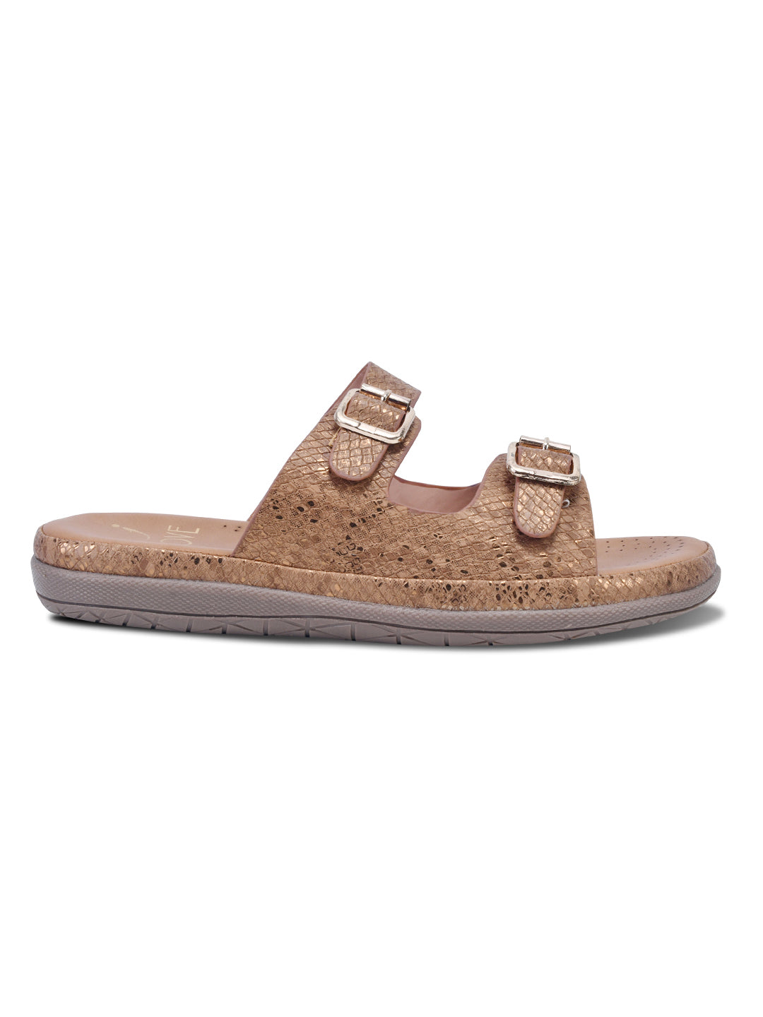 Women, Women Footwear, Brown Open Toe Flats