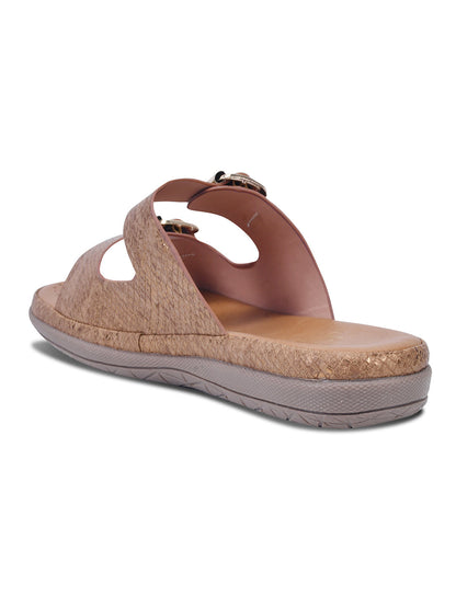 Women, Women Footwear, Brown Open Toe Flats