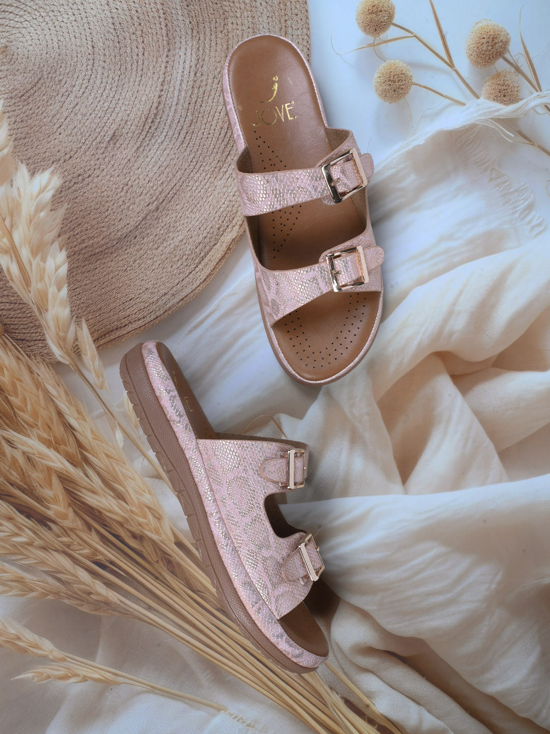 Women, Women Footwear, Pink Sandals