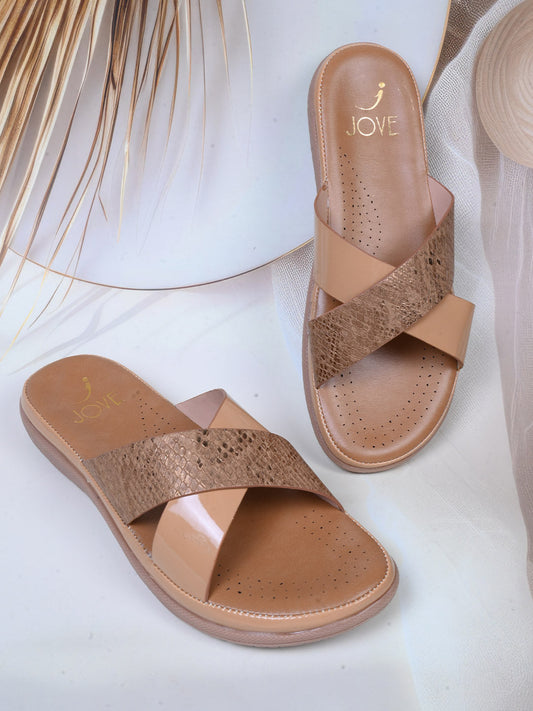 Women, Women Footwear, Khaki Open Toe Flats