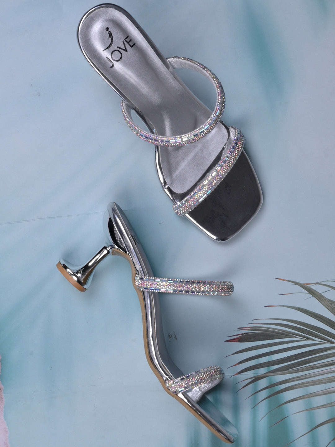 Women, Women Footwear, Silver Sandals