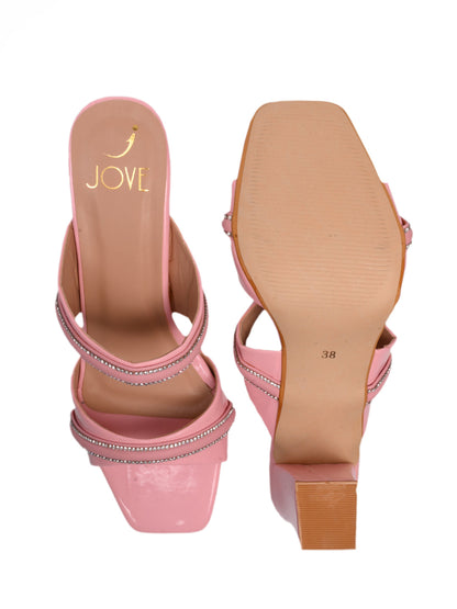 Women, Women Footwear, Pink Sandals