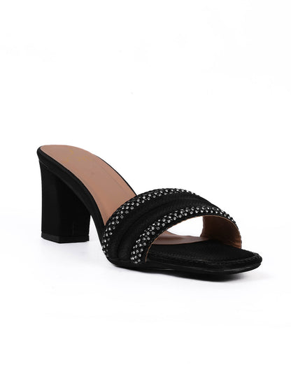 Women, Women Footwear, Black Sandals