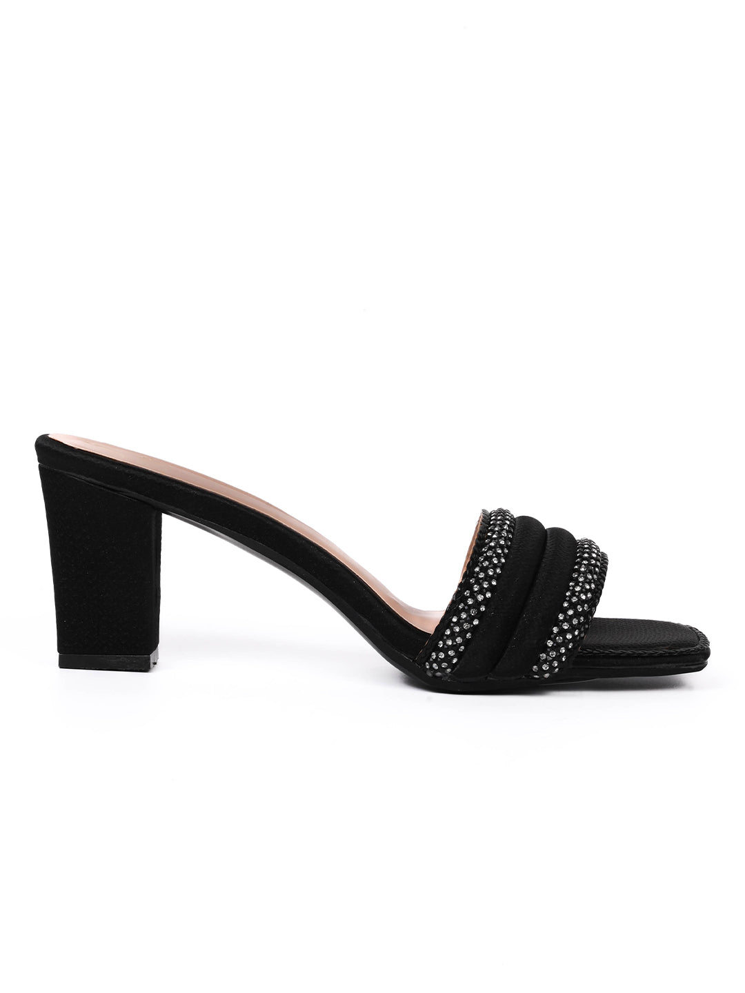 Women, Women Footwear, Black Sandals