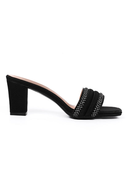 Women, Women Footwear, Black Sandals