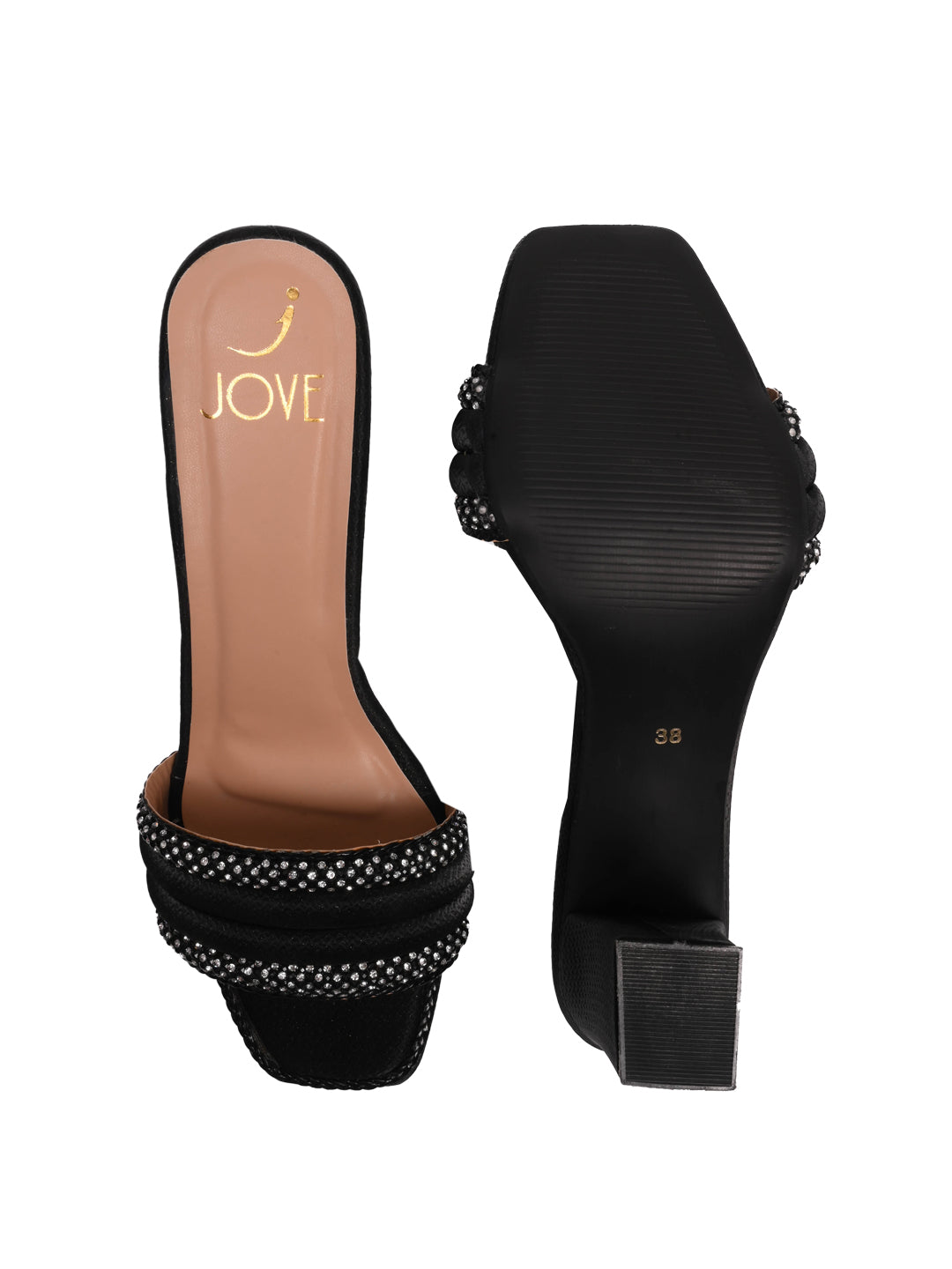 Women, Women Footwear, Black Sandals