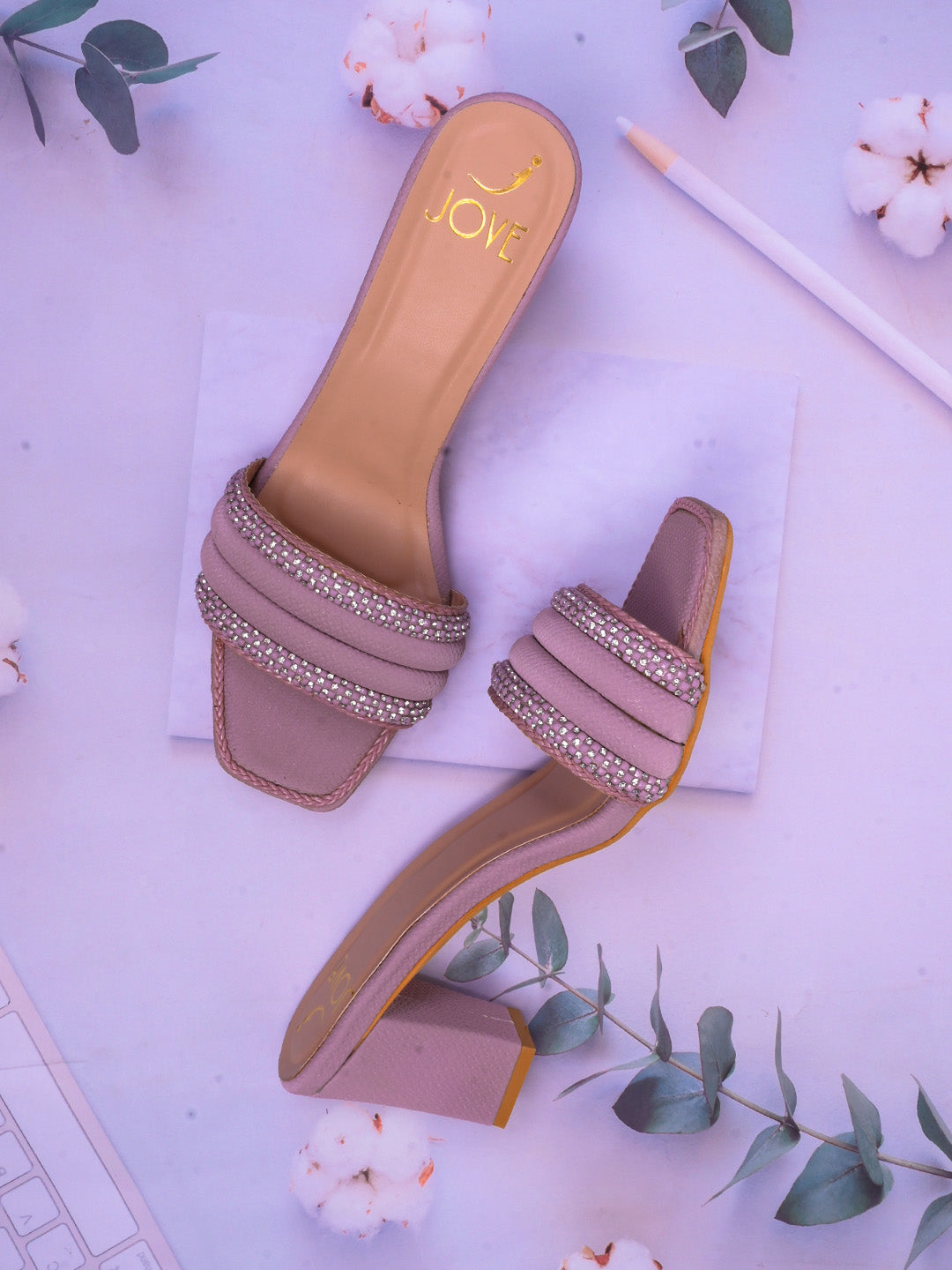 Women, Women Footwear, Lavender Sandals