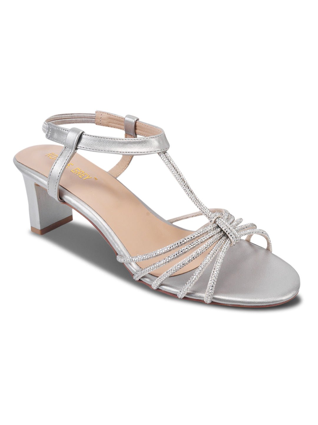 Women, Women Footwear, Silver Sandals