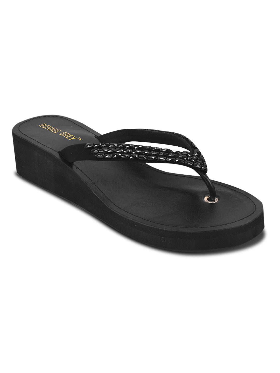 Women, Women Footwear, Black Sandals