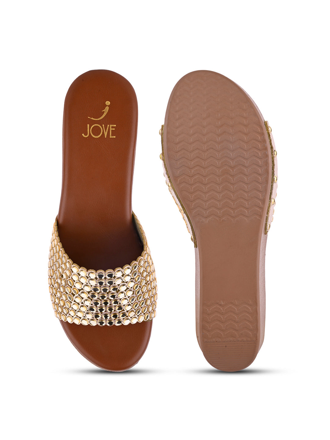 Women, Women Footwear, Gold Wedges