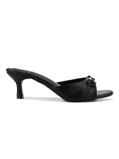 Women, Women Footwear, Black Sandals