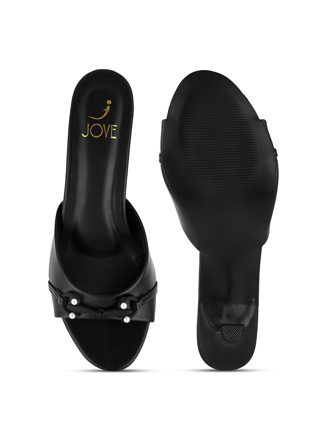 Women, Women Footwear, Black Sandals
