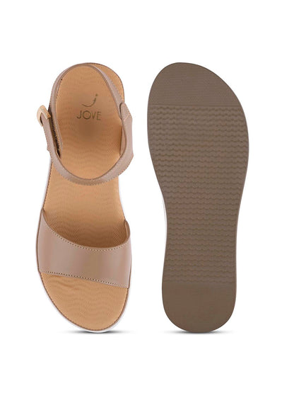 Women, Women Footwear, Beige Sandals