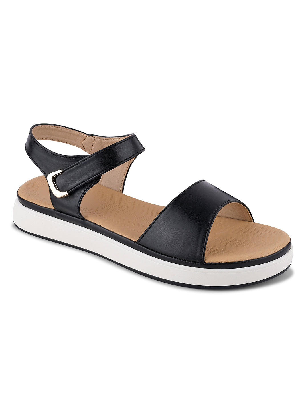 Women, Women Footwear, Black Sandals