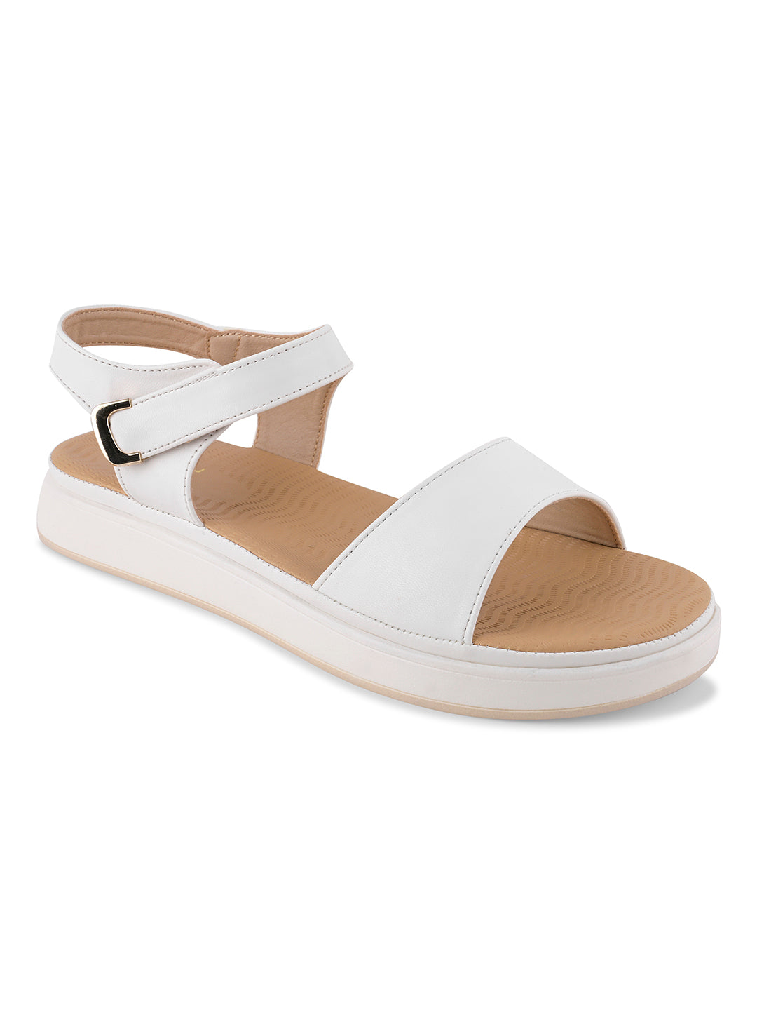 Women, Women Footwear, White Sandals