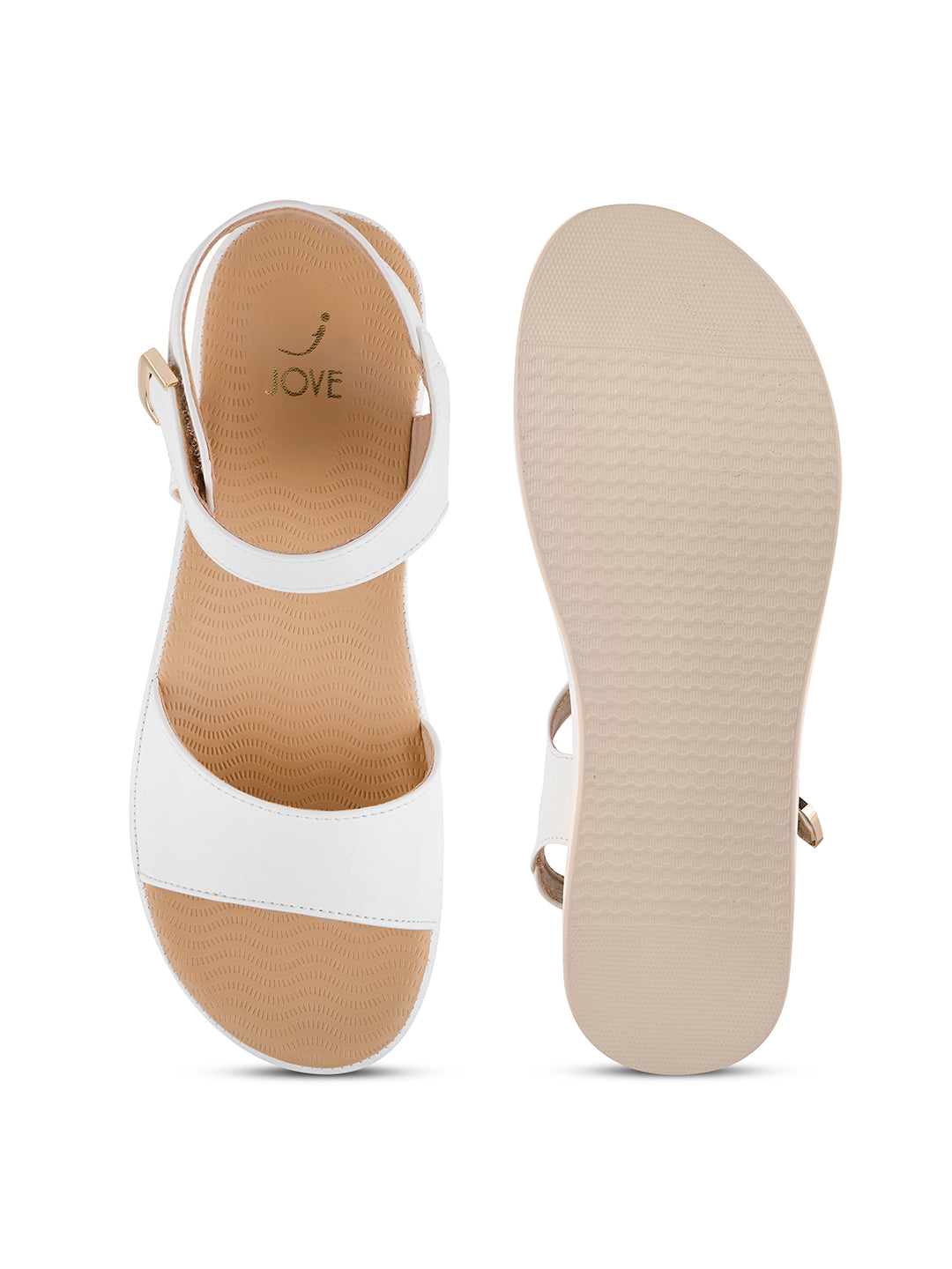 Women, Women Footwear, White Sandals