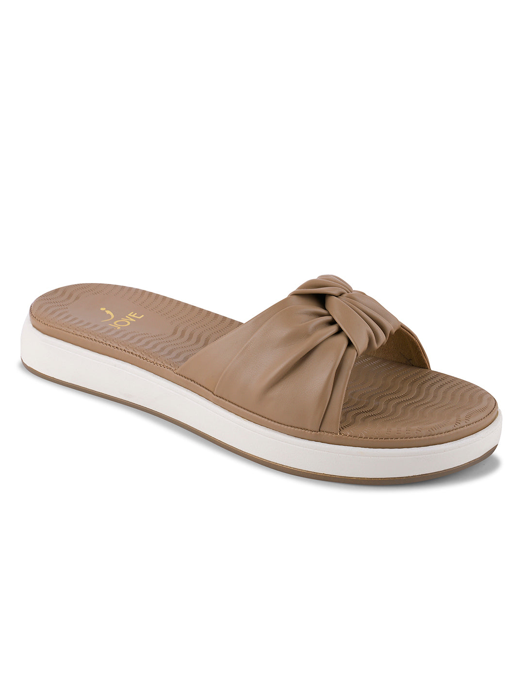 Women, Women Footwear, Beige Open Toe Flats