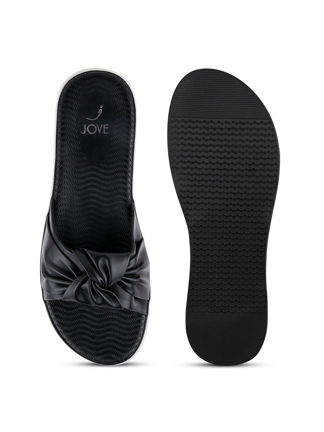 Women, Women Footwear, Black Open Toe Flats