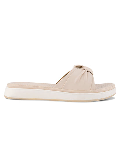 Women, Women Footwear, Cream Open Toe Flats