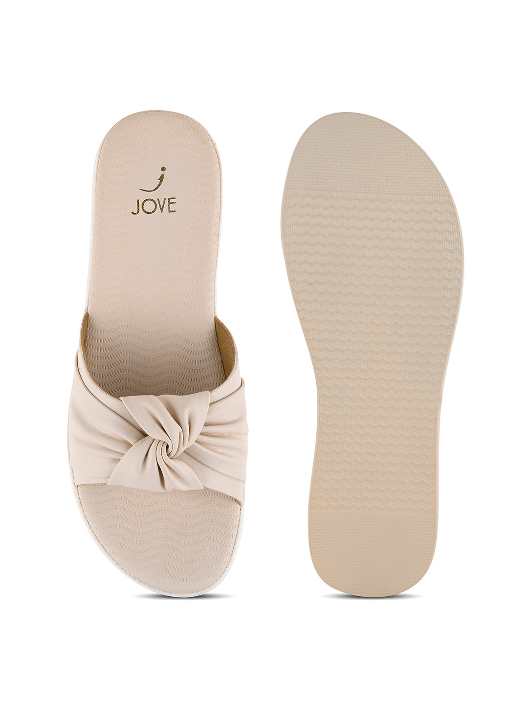 Women, Women Footwear, Cream Open Toe Flats