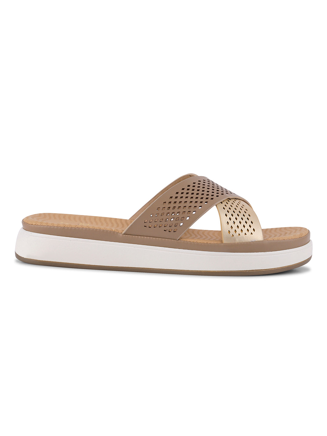 Women, Women Footwear, Beige Open Toe Flats