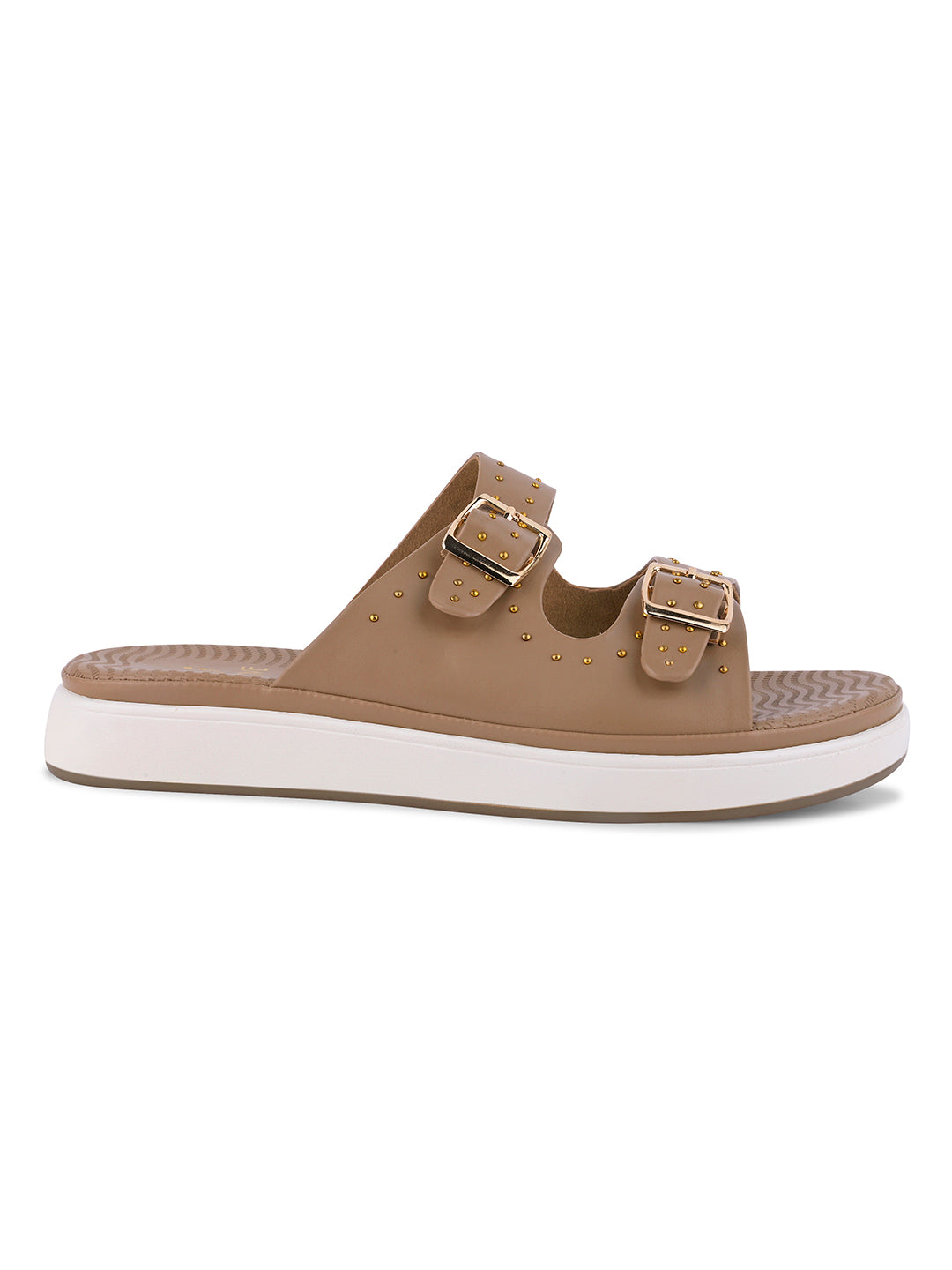 Women, Women Footwear, Beige Open Toe Flats