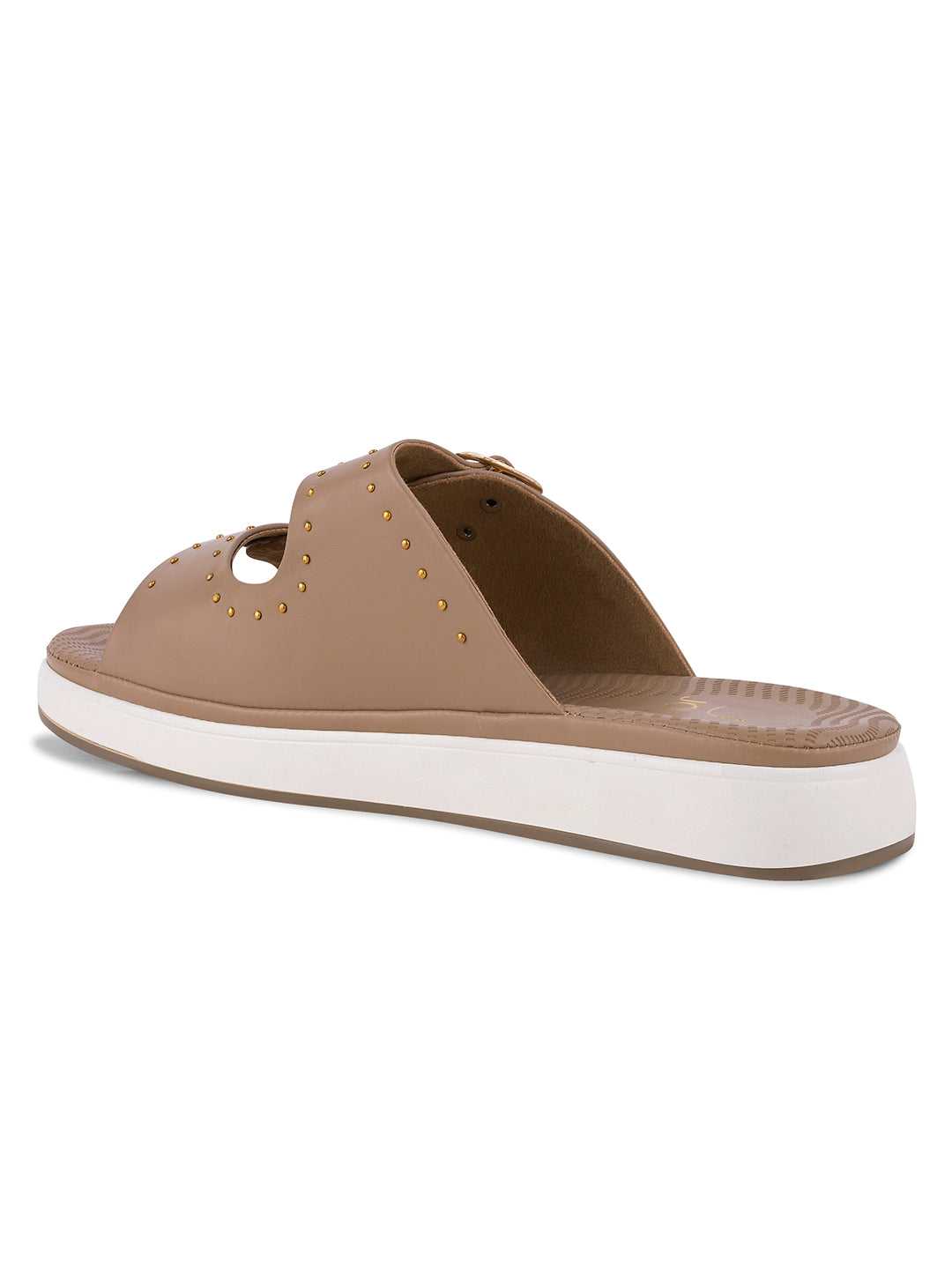 Women, Women Footwear, Beige Open Toe Flats