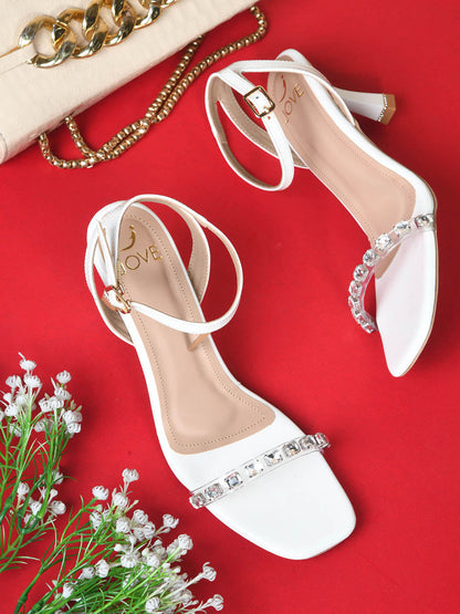 Women, Women Footwear, White sandals