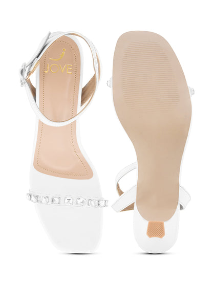 Women, Women Footwear, White sandals