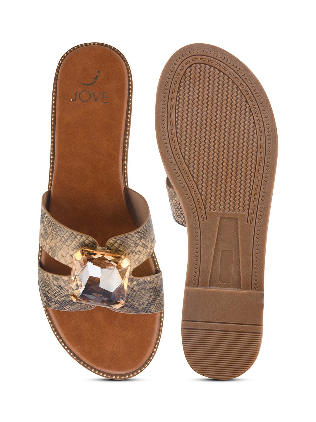 Women, Women Footwear, Brown Flats