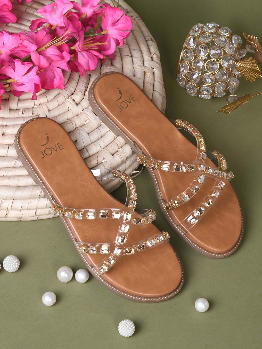 Women, Women Footwear, Gold Flats
