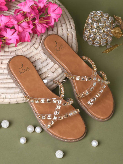 Women, Women Footwear, Gold Flats