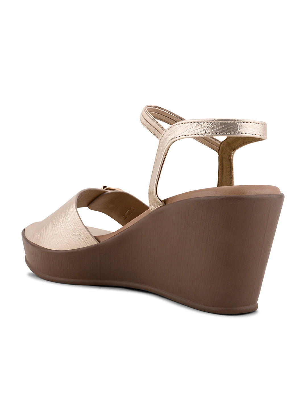 Women, Women Footwear, Gold Wedges