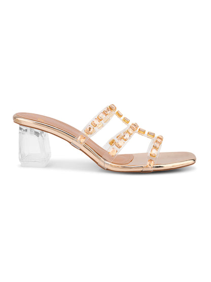 Women, Women Footwear, Gold sandals